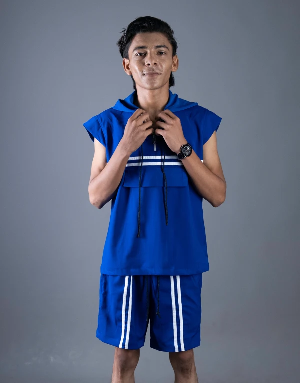 Hoodi with Shorts Gym Co-ords