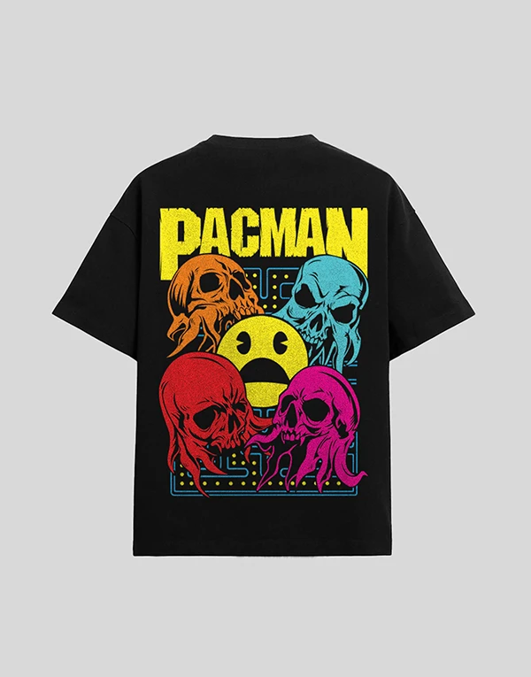 Pacman Printed Oversized T-Shirt