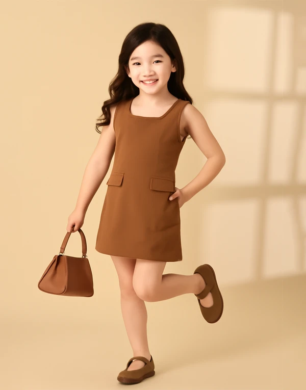 Kid's Mini Brown Dress