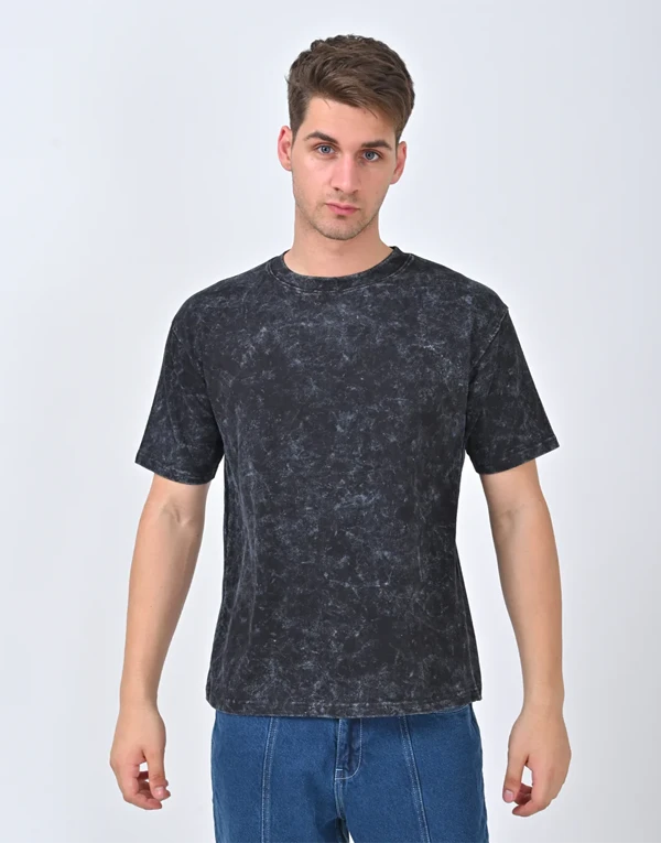 Acid Wash Black Oversized T-shirt